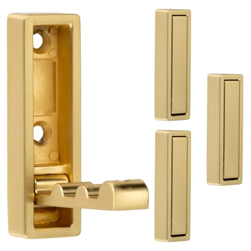 HookNest 4er Set Klapphaken & Garderobenhaken | Robuster Faltbarer Wandhaken in Gebürstetes Gold | Extra stark aus Zinklegierung | 4kg Tragkraft & Rostfrei | Ideal für Flur, Bad & Küche HookNest 4er Set Klapphaken & Garderobenhaken | Robuster Faltbarer Wandhaken in Gebürstetes Gold | Extra stark aus Zinklegierung | 4kg Tragkraft & Rostfrei | Ideal für Flur, Bad & Küche von HookNest