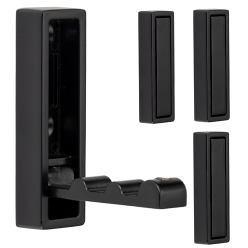 HookNest 4er Set Klapphaken & Garderobenhaken | Robuster Faltbarer Wandhaken in Schwarz Matt | Extra stark aus Zinklegierung | 4kg Tragkraft & Rostfrei | Ideal für Flur, Bad & Küche von HookNest