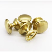Gold Gebürstet Runde Kabinett Knäufe, Schubladenknäufe, Knäufe Für Häuser, Büros, Cafés, Restaurants Usw von HookedPullMeKnob