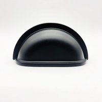 Mattschwarzer Runder Becherknauf Schubladenknauf Aus Zinklegierung von HookedPullMeKnob