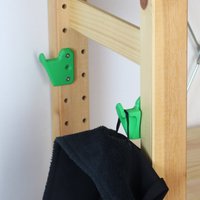 Haken Für Ikea Ivar Regal Pfosten Seitlich Schmal, Kurz Und Stabil Als Rechte Linke Ausführung von HooknStore