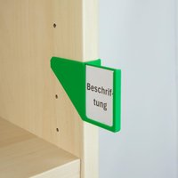 Ikea Billy Etikettenhalter Vorne Rechtwinklig | Einfaches Seitenwand - Passend Für Neue Version Mit 3 Mm Bohrungen | 35x45Mm von HooknStore