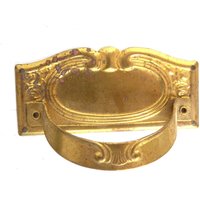 1 | Ein Vintage Schubladengriff, Rosette. #643G77Kd von HooksAndHardware