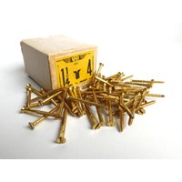 Antike Messing Flachkopfschrauben Holzschrauben Mit Schlitz, Made in Belgium | 10 Stück Antike Messing Flachkopfschrauben Holzschrauben Mit Schlitz, Made in Belgium | 10 Stück von HooksAndHardware