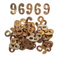 Antike Messing Ziffer 6 Oder 9, Shabby Chic Decor von HooksAndHardware