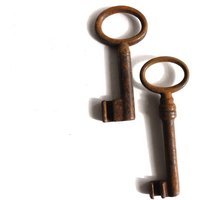 Antike Skelett Schlüssel. Satz Von Zwei Metallschlüsseln. #643G9Fk24 von HooksAndHardware