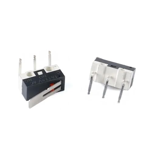 Hookurity Mikro-Endschalter 10 Stück Endschalter NO NC 3 Pins PCB Terminals SPDT 1A 125 V Roller Arc Hebel Snap Action Push Mikroschalter(13.5mm Lever Left) von Hookurity