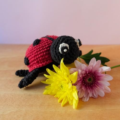 Hoooked DIY Häkelset Marienkäfer Daisy - Dekoration - Gelb, Weiß - Acryl, 100% von Hoooked