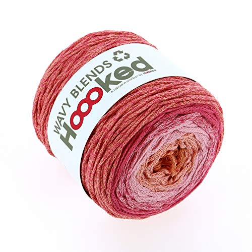 Hoooked Recycling-Garn Wavy Blends (Iced Pink) von Hoooked