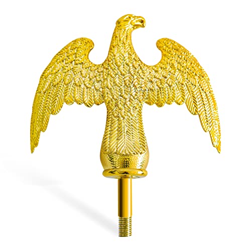 Hooomyai Fahnenmast-Topper Adler Topper Gold - 1,27 cm - 13 UNC-Gewinde für 60/75/90 m Teleskop-/Sektional-Fahnenmasten Außenbereich Haus Hooomyai Fahnenmast-Topper Adler Topper Gold - 1,27 cm - 13 UNC-Gewinde für 60/75/90 m Teleskop-/Sektional-Fahnenmasten Außenbereich Haus von Hooomyai