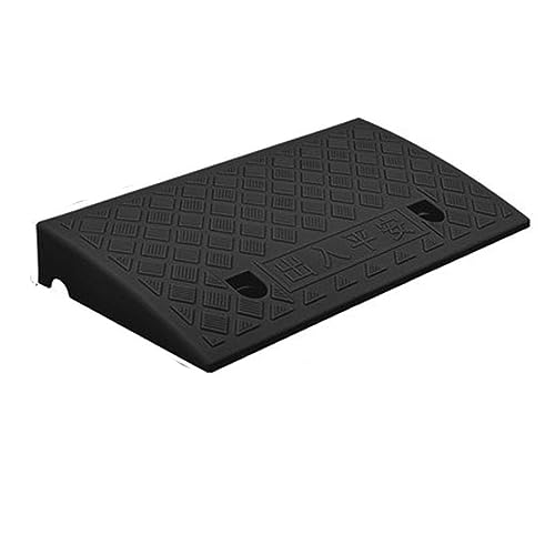 Bordsteinrampe 500×270×70mm Tragbare Bordsteinrampe Leichte Kunststoff Schwellenrampe 7cm Anstieg Übergangsrampe für Gehwege Auto Fahrrad Rollstuhl Motorrad Handwagen, rutschfeste Oberfläche, 1Stück von Hoopever