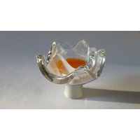 Bunte Tulip Knäufe, Hergestellt in Den Usa, Glasblumenknopf, Schrankknöpfe, Schrankknäufe, Made Winzigen Blauen Glasblumenknöpfen von HooplaHardware