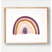 Regenbogen "Latte" Illustration Benutzerdefinierte Aquarell in 5 X 7 Oder 8 10 12 von HooplaLove