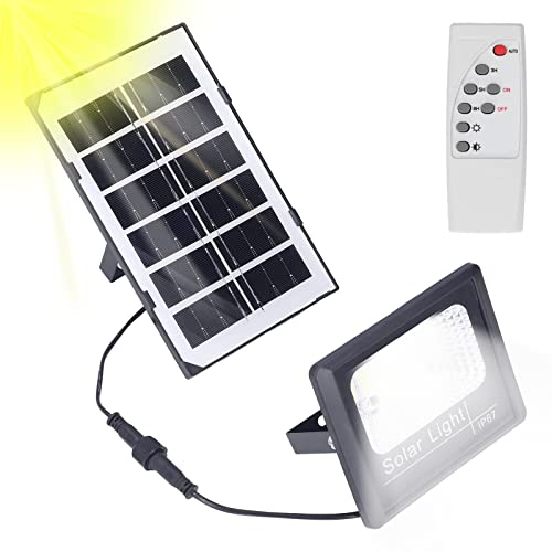 Outdoor Solar Straßenlaterne, Solar Flutlicht IP67 Wasserdichte Solar Wandleuchte Fernbedienung Garten Straßenlaterne 40W LED Outdoor Solar Gartenleuchte für Terrasse, Hof und Landschaft von Hoopoocolor