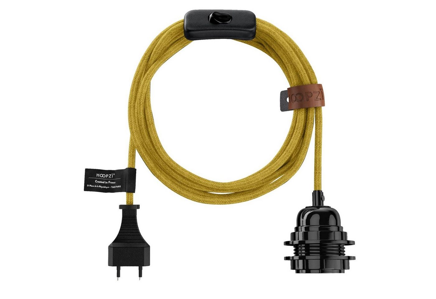 Hoopzi Lampenfassung Bala Fassung e27 mit Kabel und Schalter Lampe Pendelleuchte von Hoopzi