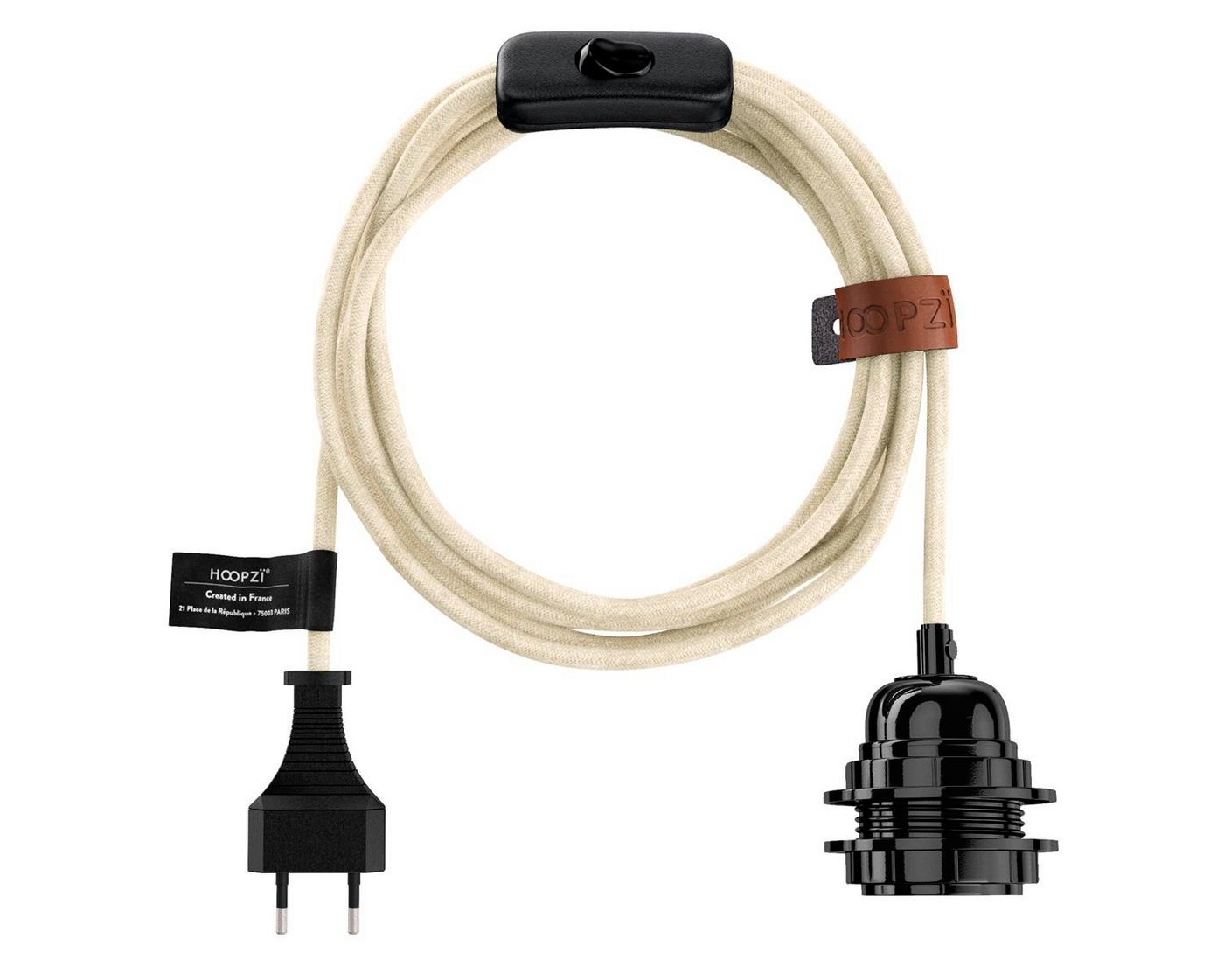 Hoopzi Lampenfassung Bala Fassung e27 mit Kabel und Schalter Lampe Pendelleuchte von Hoopzi