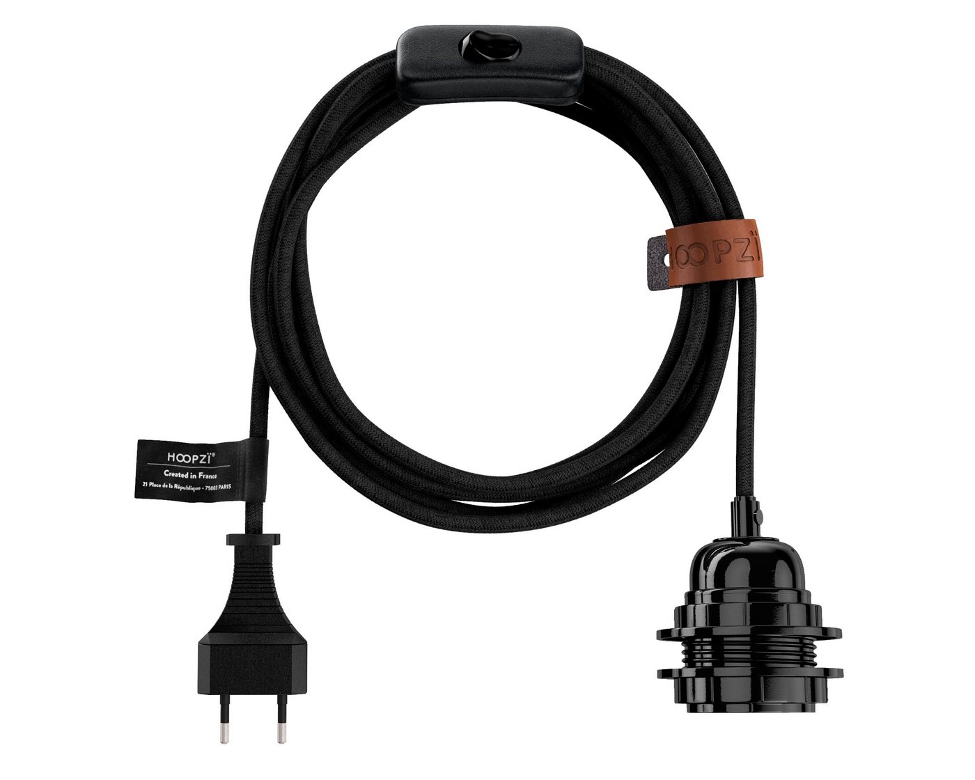 Hoopzi Lampenfassung Bala Fassung e27 mit Kabel und Schalter Lampe Pendelleuchte von Hoopzi