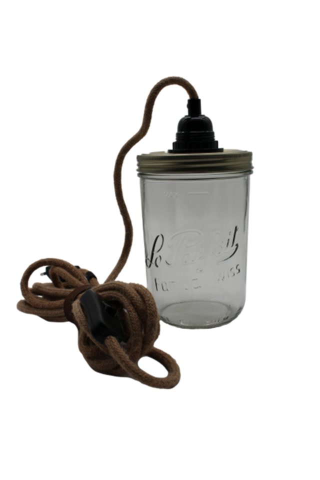 Hoopzi Lampenschirm Le Parfait Glaslampenschirm HOOPA, Retro Rustikal Vintage DIY-Projekte Einmachglas von Hoopzi