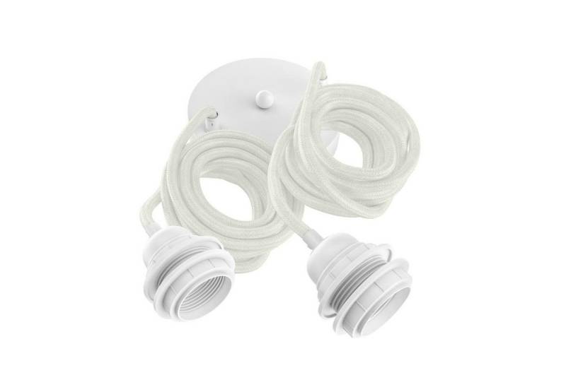 Hoopzi Pendelleuchte Hang 2 Pendelleuchte 2,5m Textilkabel 2 X E27 Fassung, ohne Leuchtmittel, Vintage von Hoopzi