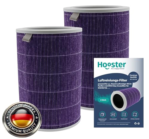 2 Filter kompatibel mit Xiaomi Luftreiniger Mi Air Purifier 3C, 3H, PRO sowie 2, 2C, 2H und 2S | mit RFID Chip | Ersatzfilter für SCG4026GL 2 Filter kompatibel mit Xiaomi Luftreiniger Mi Air Purifier 3C, 3H, PRO sowie 2, 2C, 2H und 2S | mit RFID Chip | Ersatzfilter für SCG4026GL von Hooster