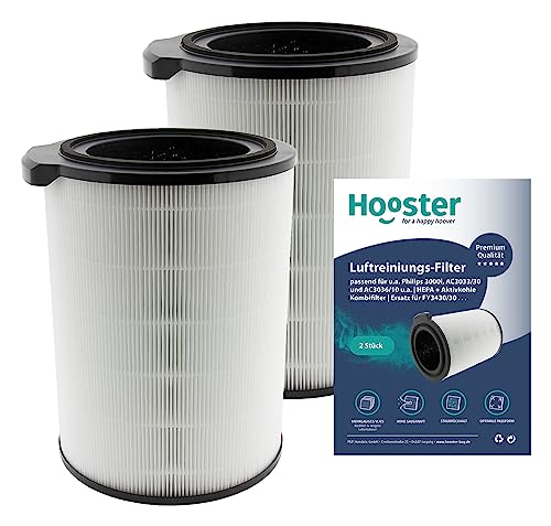 2er-SET Filter passend für Philips 3000i Luftreiniger AC3033/30 und AC3036/10 u.a. | HEPA + Aktivkohle Kombifilter | Ersatz für FY3430/30 2er-SET Filter passend für Philips 3000i Luftreiniger AC3033/30 und AC3036/10 u.a. | HEPA + Aktivkohle Kombifilter | Ersatz für FY3430/30 von Hooster