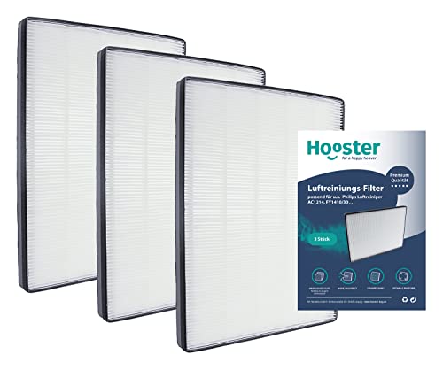 3er-SET HEPA Filter passend für Philips Luftreiniger AC2729 / AC1214 / AC1215 | Ersatz für FY1410/30 von Hooster