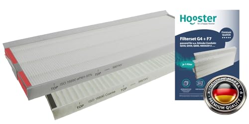 Hooster 1 Filterset kompatibel mit Zehnder Filter ComfoAir Q350 (NICHT ComfoAir 350) / Q450 / Q600 | Filter G4 + F7 je 1 Stück von Hooster