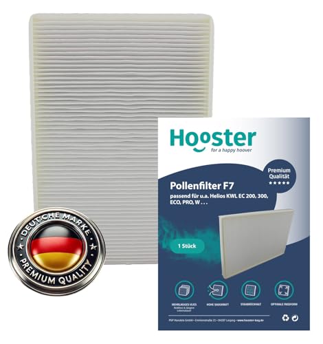 Hooster 1 Filterset passend für Helios KWL EC 200 / EC 300 | 2x Filtermatte G4 und 1x Kompaktfilter F7 Hooster 1 Filterset passend für Helios KWL EC 200 / EC 300 | 2x Filtermatte G4 und 1x Kompaktfilter F7 von Hooster