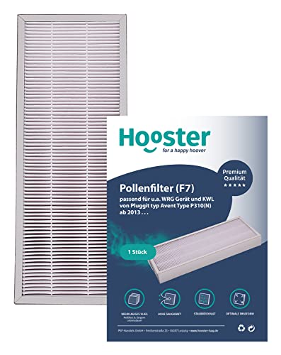 Hooster 1 Stück Filter passend für Pluggit Avent P310 AP310 | Filterklasse F7 (Feinstaub/Pollen etc.) | Alternative zu Pluggit APFG4-310 Filter von Hooster