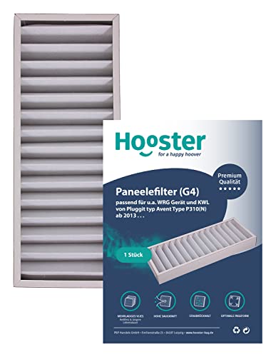 Hooster 1 Stück Filter passend für Pluggit Avent P310 AP310 | Filterklasse G4 (grober Staub etc.) | Alternative zu Pluggit APFG4-310 Filter von Hooster