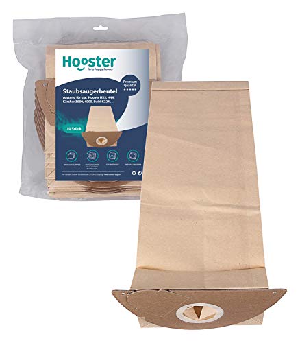 Hooster 10 Stück Staubsaugerbeutel passend für Kärcher 4000 Plus / 4000-0/4000/0 / Papier von Hooster