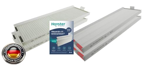 Hooster 2 Filtersets kompatibel mit Zehnder Filter ComfoAir Q350 (NICHT ComfoAir 350) / Q450 / Q600 | Filter G4 + F7 je 2 Stück von Hooster