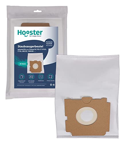 Hooster 20 Stück Staubsaugerbeutel für Festool | Ersatz für FESTOOL 500438 Filtersack SC FIS CT SYS/5 Hooster 20 Stück Staubsaugerbeutel für Festool | Ersatz für FESTOOL 500438 Filtersack SC FIS CT SYS/5 von Hooster