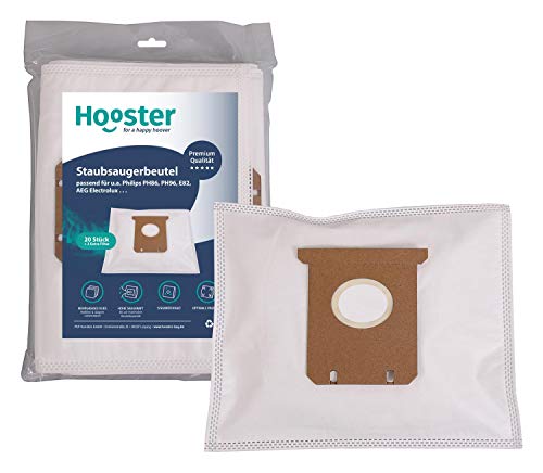 Hooster 20 Stück Staubsaugerbeutel passend für AEG Ergo Classic Ap 4042 / Ap4042 All Floor 2000 Watt/mit Zusatzfiltervlies von Hooster