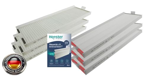 Hooster 3 Filtersets kompatibel mit Zehnder Filter ComfoAir Q350 (NICHT ComfoAir 350) / Q450 / Q600 | Filter G4 + F7 je 3 Stück von Hooster