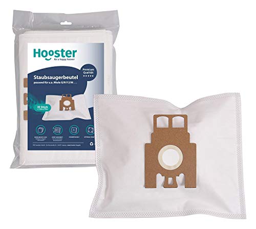 Hooster 30 Stück Staubsaugerbeutel passend für Miele C 3 Powerline Cat and Dog/C 3 / C3 / C.3 / C/3 / C.3 Cat&Dog mit Zusatzfiltervlies von Hooster