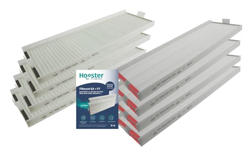 Hooster 4 Filtersets kompatibel mit Zehnder Filter ComfoAir E350 / E 350 (NICHT ComfoAir 350) | G4 Grobstaubfilter + F7 Hygienefilter je 4 Stück von Hooster