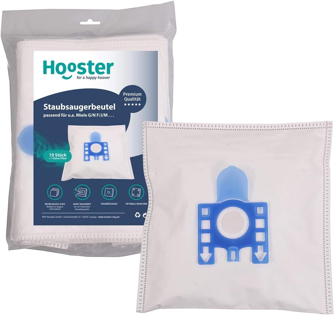 Hooster Staubsaugerbeutel PASSGENAU für Miele S 8340 Powerline/Ecoline, 10 St., mit Plastik Aufsatz in blau »inkl. Mikrofilter« Hooster Staubsaugerbeutel PASSGENAU für Miele S 8340 Powerline/Ecoline, 10 St., mit Plastik Aufsatz in blau »inkl. Mikrofilter« von Hooster
