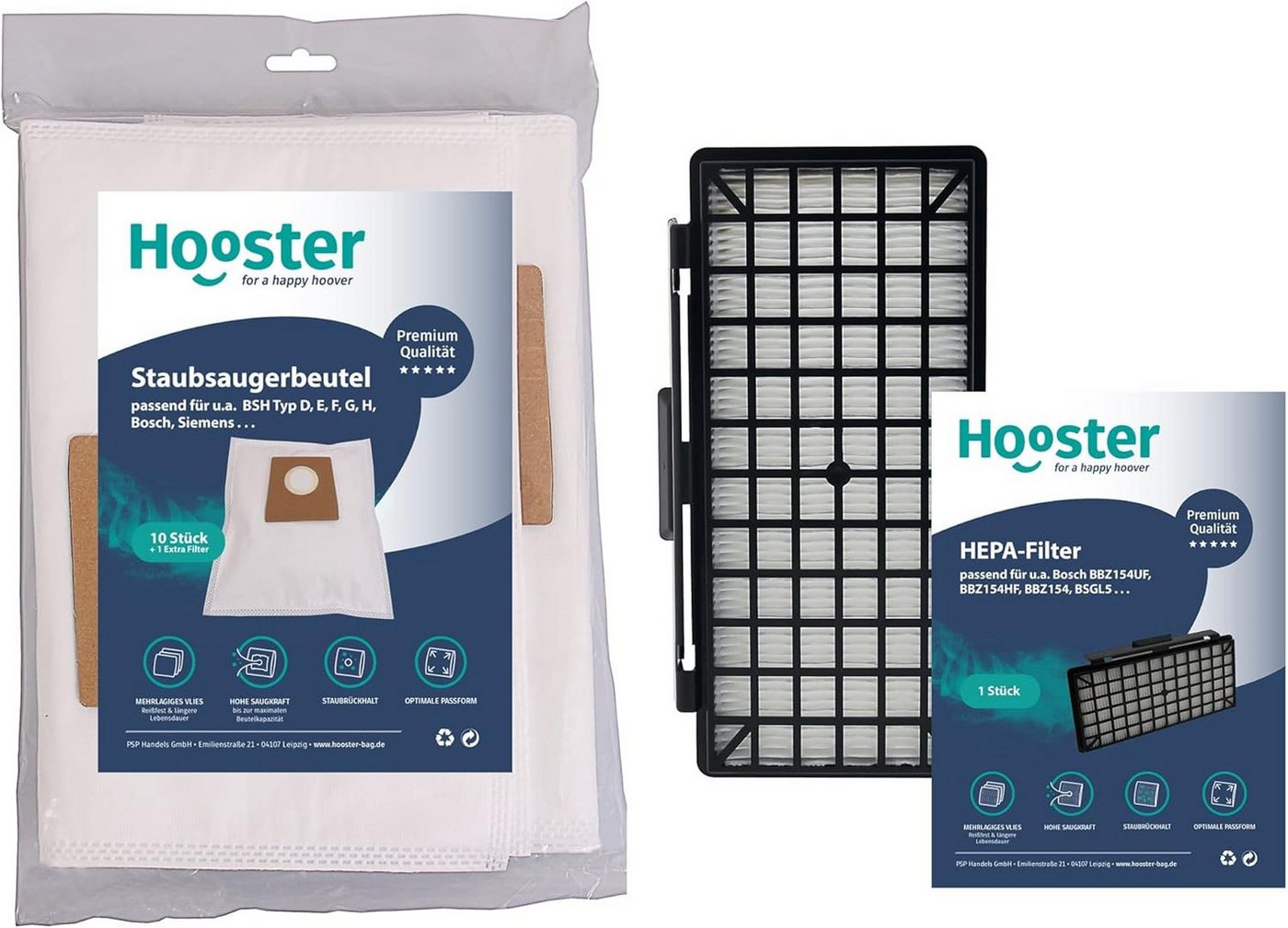 Hooster Staubsaugerbeutel 10 Stück für Siemens Q8.0 + passender HEPA Filter, für Siemens, Q8 Staubsauger VSQ8SEN72C Hooster Staubsaugerbeutel 10 Stück für Siemens Q8.0 + passender HEPA Filter, für Siemens, Q8 Staubsauger VSQ8SEN72C von Hooster