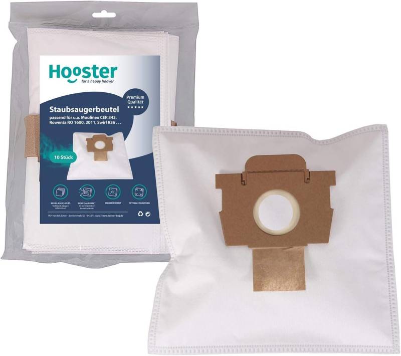 Hooster Staubsaugerbeutel 10 Stück passend für Rowenta Silence Force, Compact/Comp. von Hooster