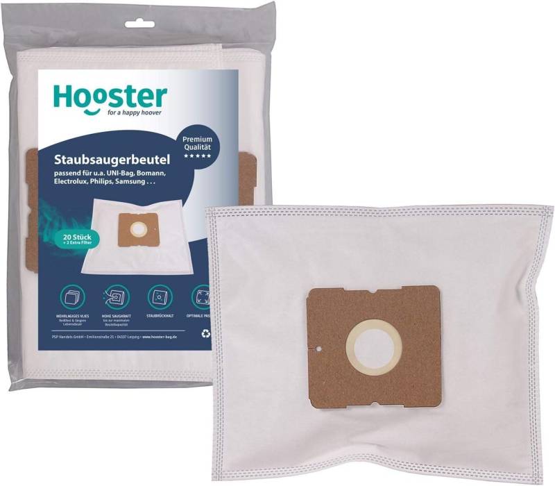 Hooster Staubsaugerbeutel 20 Stück passend für Swirl Y 93 / Y93 / Y-93 /mit Zusatzfiltervlies von Hooster