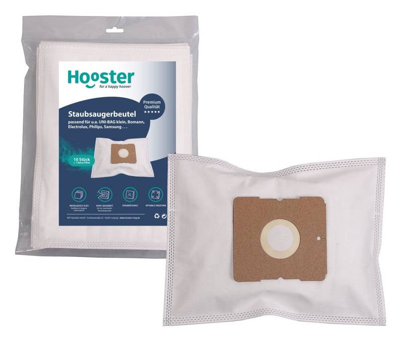 Hooster Staubsaugerbeutel passend für AmazonBasics G51 / Swirl Y05, 10 St., mehrlagiges Premium Vlies für hohes Saugvermögen von Hooster