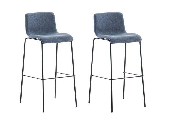 CLP Barhocker 2er Set Barhocker Hoover Stoff 4-Fuß Gestell schwarz, blau CLP Barhocker 2er Set Barhocker Hoover Stoff 4-Fuß Gestell schwarz, blau von Hoover