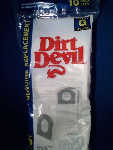 Dirt Devil Typ G Vakuumbeutel, 10 Stück, weiß, 3010348001 von Hoover