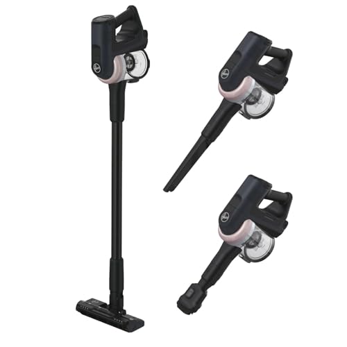 Hoover 360° manövrierbarer Akku Staubsauger mit LED für 120 m² Fläche, Staubsauger kabellos für Hartböden, Bodendüse mit Anti-Twist gegen Verheddern von eingesaugten Haaren [HF401H] von Hoover