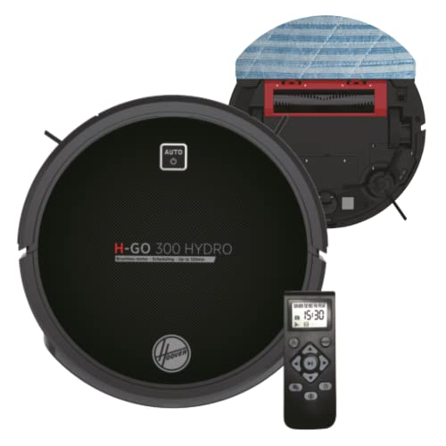 Hoover H-GO 300 Hydro – Saugroboter mit Wischfunktion für alle Böden & Teppich – Roboter Staubsauger mit 5 Programmen, 120 Min. Laufzeit, Hindernis-Sensor und Absturzsicherung – Saug-Wischroboter Hoover H-GO 300 Hydro – Saugroboter mit Wischfunktion für alle Böden & Teppich – Roboter Staubsauger mit 5 Programmen, 120 Min. Laufzeit, Hindernis-Sensor und Absturzsicherung – Saug-Wischroboter von Hoover