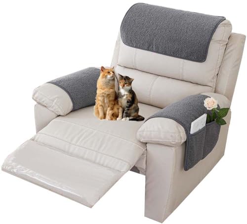 Armlehnenschoner Für Sofa 1 2 3-Sitzer Polster Gesteppt Sesselschoner Kopfstützenbezug Für Möbelbezüge Armlehnenschutz Überwurf Mit Taschen Sessel Anti-Rutsch ( Color : #13 , Size : 2-seater sofa/4pcs von Hoowarm