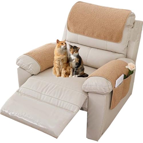 Armlehnenschoner Für Sofa 1 2 3-Sitzer Polster Gesteppt Sesselschoner Kopfstützenbezug Für Möbelbezüge Armlehnenschutz Überwurf Mit Taschen Sessel Anti-Rutsch ( Color : #16 , Size : 1-seater sofa/3pcs von Hoowarm