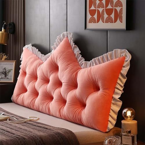 Bett Kopfteil Kissen Weiches Komfortables Rückenkissen Bett 90/120/150/180/200cm Lesen Kissen Kopfteil Entfernbar Gepolstert Bett Rückenlehne Waschbar Betten Sofa Rückenpolster(H,90x55cm/35x21in) von Hoowarm