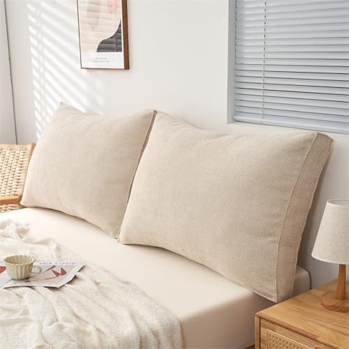 Hoowarm Bett Kopfteil Kissen Lesekissen für Bett und Sofa 60/70/80/90cm Abnehmbarem Rückenkissen Weiches Bequemes Lendenkissen Wandkissen Sofa Lesekissen Rückenlehnenkissen(A,90x50cm/35x19in(1pc)) von Hoowarm